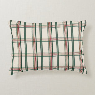 Vintage Groen Bruin Karo Esthetiek Accent Kussen