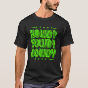 Vintage Groen Howdy Rodeo Western Country Zuiden T-shirt