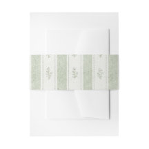 Vintage groenbloemige elegante saliegroene trouw
