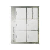 Vintage Groene Academische Weekplanner Notitieblok (Linkerzijde)