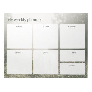Vintage Groene Academische Weekplanner Notitieblok
