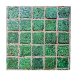Vintage groene Azulejo-keramische decoratieve Tege Tegeltje