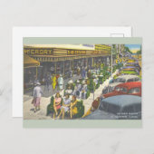 Vintage Groene Benches Sint-Petersburg Briefkaart (Voorkant / Achterkant)