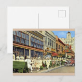 Vintage Groene Benches Sint-Petersburg Briefkaart (Voorkant / Achterkant)