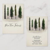 Vintage groene bosbomen Rustic Woodsy Visitekaartje (Voorkant / Achterkant)