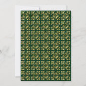 Vintage Groene Gouden Sierlijke Kroon Baby Shower Kaart (Achterkant)
