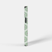 vintage groene lotuspatroon iPhone hoesje (Rechterkant)