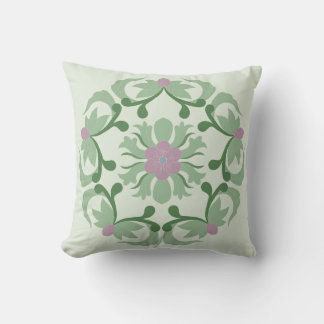 vintage groene lotuspatroon kussen