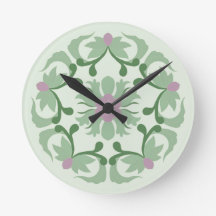 vintage groene lotuspatroon