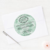 Vintage Groene Perkament Lichaamsboterpot Etiket (Envelop)