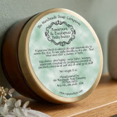 Vintage Groene Perkament Lichaamsboterpot Etiket