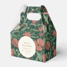 Vintage groene rode bloemige aangepaste vrolijke k