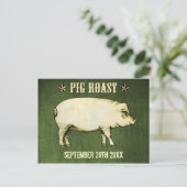 Vintage (Groene) Uitnodiging II van het Briefkaart (Staand voorkant)