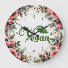 Vintage groene vegan logo blad van Bearnd Grote Klok