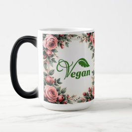 Vintage groene vegan logo blad van Bearnd Magische Mok