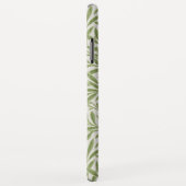 Vintage groene wilgenbladeren monogram Case-Mate iPhone case (Achterkant/rechts)
