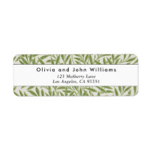 Vintage Groene Wilgenbladeren Retouradres