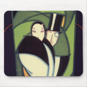 Vintage Groente Label, Art Deco Romance Muismat
