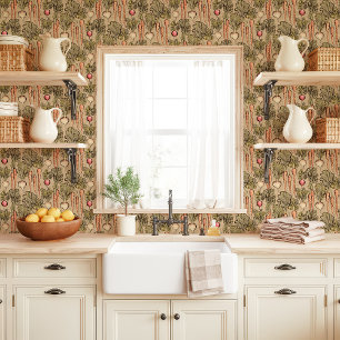 Vintage groenten en fruit behang