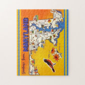 Vintage groet uit Maryland Legpuzzel (Verticaal)