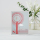 Vintage Groeten van Kerstmis Feestdagenkaart (Staand voorkant)