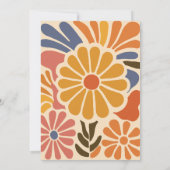 Vintage Groovy Boho Beachy Fun Bruiloft Kaart (Achterkant)