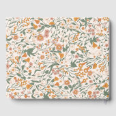 Vintage Groovy Boho Bloem Bruidsfeest Gastenboek (Achterkant)