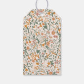 Vintage Groovy Boho Bloem Bruiloftsborrel Cadeaulabel (Achterkant)