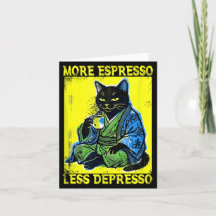 Vintage Groovy Kat Koffie Meer Espresso Minder Kaart