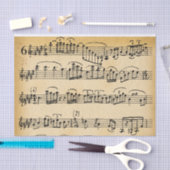 Vintage grote Muzieknoten — losblad Tissuepapier (Craft)