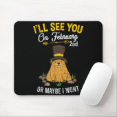 Vintage Groundhog Day 2 februari-viering Muismat (Met muis)
