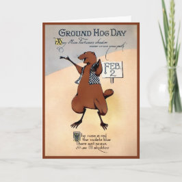 Vintage Groundhog Day Kaart