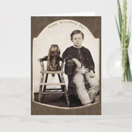 Vintage Groundhog Day Kaart