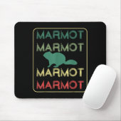 Vintage Groundhog Day tekst silhouet Awesome Grou Muismat (Met muis)