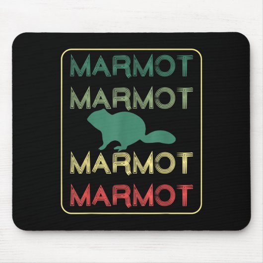 Vintage Groundhog Day tekst silhouet Awesome Grou Muismat (Voorkant)