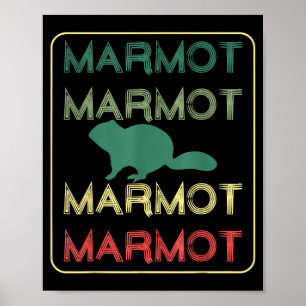 Vintage Groundhog Day tekst silhouet Awesome Grou Poster