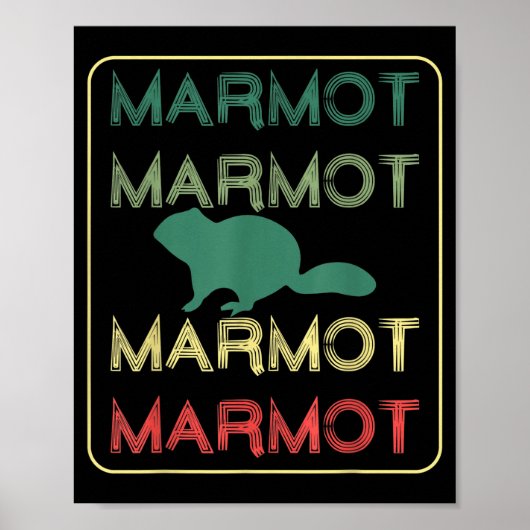 Vintage Groundhog Day tekst silhouet Awesome Grou Poster (Voorkant)