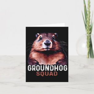 Vintage Groundhog Squad Grappige Liefhebbers Groun Kaart