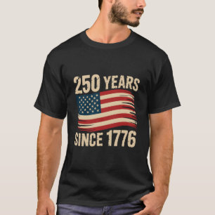 Vintage Grunge 250 Jaar sinds 1776 Amerikaanse Vla T-shirt