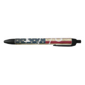 Vintage Grunge Amerikaanse Vlag 1776 Zwarte Inkt Pen (Bodem)