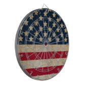 Vintage Grunge Amerikaanse Vlag Dartbord (Voorkant Links)