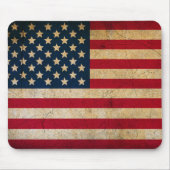 Vintage Grunge Amerikaanse Vlag Muismat (Voorkant)
