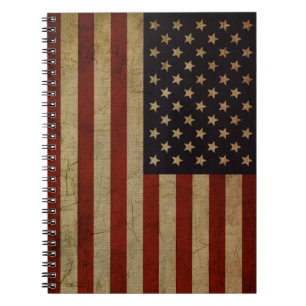 Vintage Grunge Amerikaanse Vlag Notitieboek