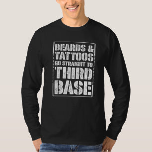 Vintage Grunge Baarden en Tatoeages gaan rechtstre T-shirt