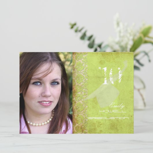 Vintage/grunge/demper/Afstuderen Kaart (Staand voorkant)