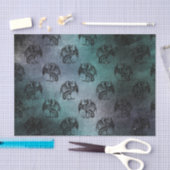 Vintage Grunge Draak Patroon Tissuepapier (Craft)