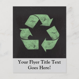 Vintage Grunge Recycling Symbool Flyer