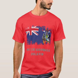 Vintage Grunge South Georgia Island Vlag Actief T-shirt