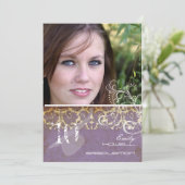 Vintage/grunge/Swirls/Damascus/Afstuderen Kaart (Staand voorkant)