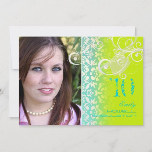 Vintage/grunge/Swirls/Damascus/Afstuderen Kaart (Voorkant)